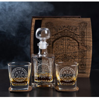 Personalized whiskey gift set - Decanter set number 159