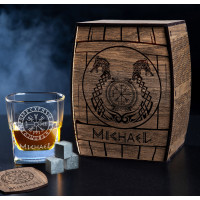 Personalized whiskey gift set,- set number 84 