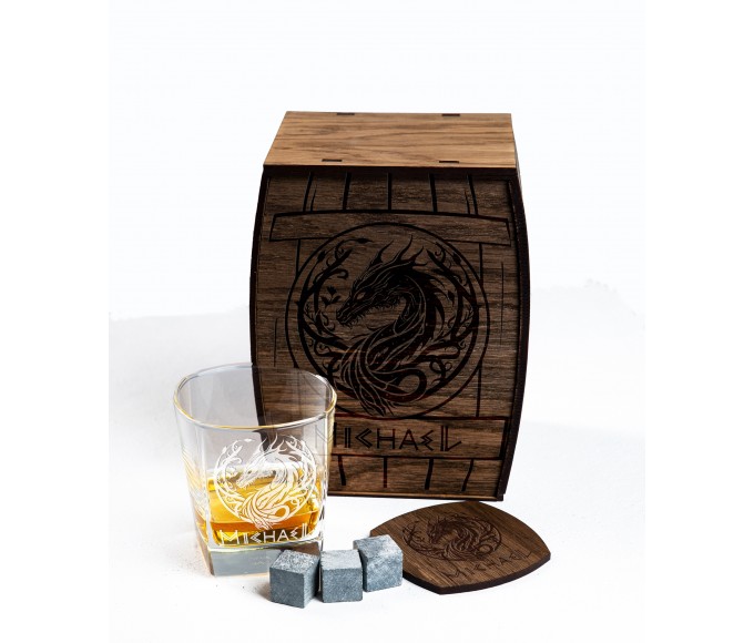 Personalized Whiskey Gift Set Dragon