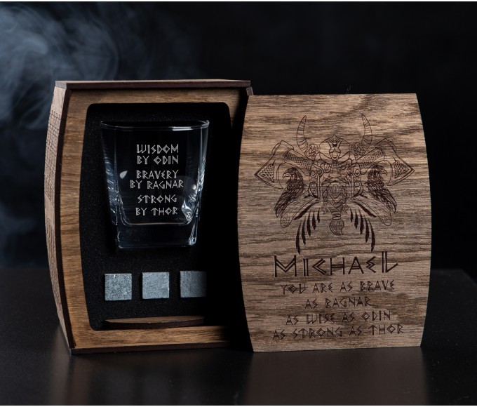 Personalized Whiskey Gift Set Viking gift for him