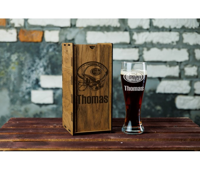 Personalized beer gift set  San Francisco  football