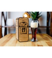 Personalized beer gift set  Detroit  football