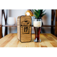Personalized beer gift set  Detroit  football
