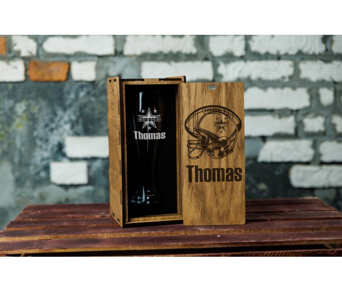 Personalized beer gift set Dallas football 