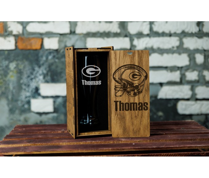 Personalized beer gift set  Green Bay football