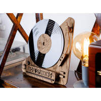 Personalized Vinyl Record Stand gift set 