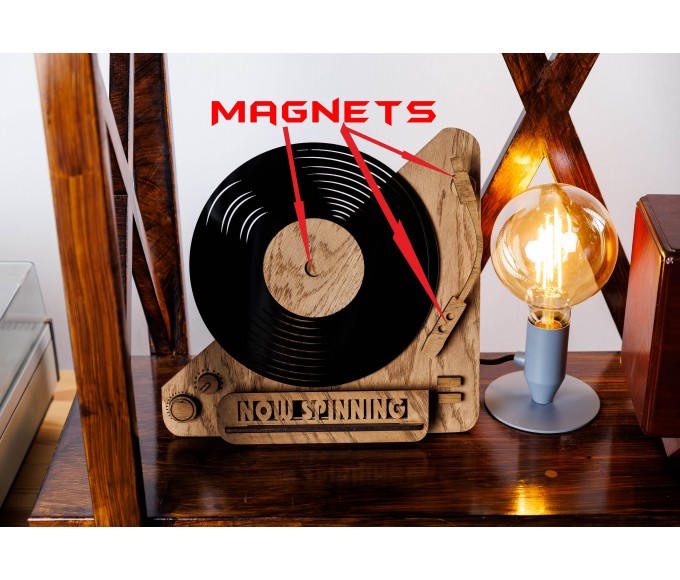 Personalized Vinyl Record Stand gift set 